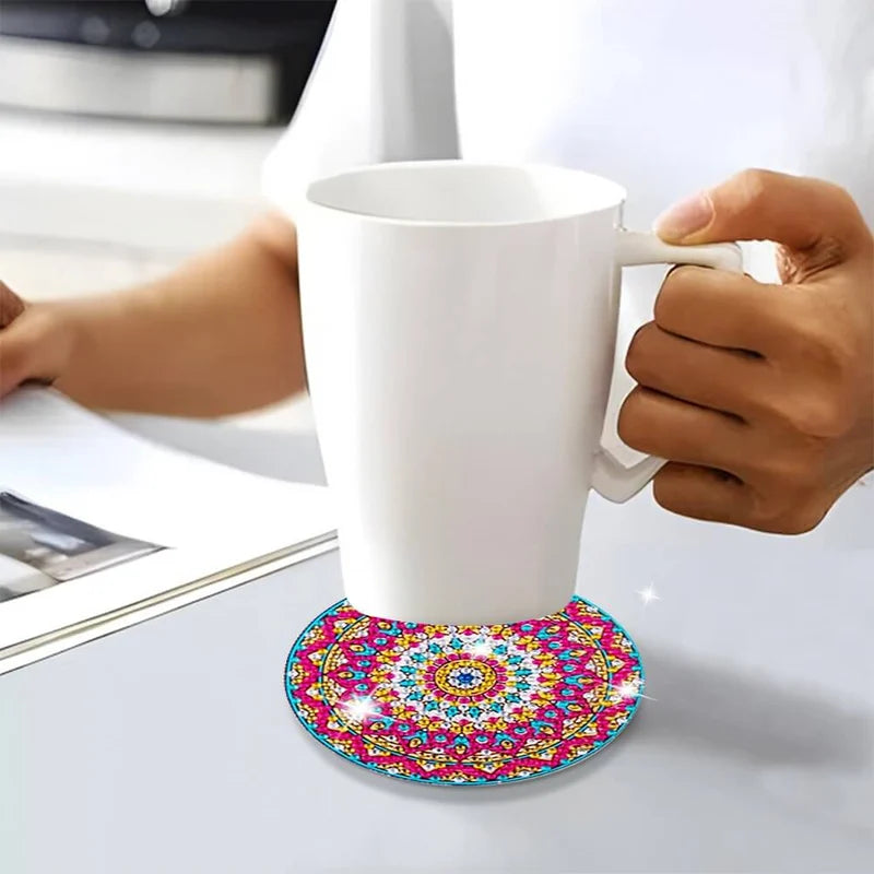 Sets de dessous de verre en diamant, dessous de verre en peinture diamant/Diamond Crafts Coasters Diamond Painting Coasters