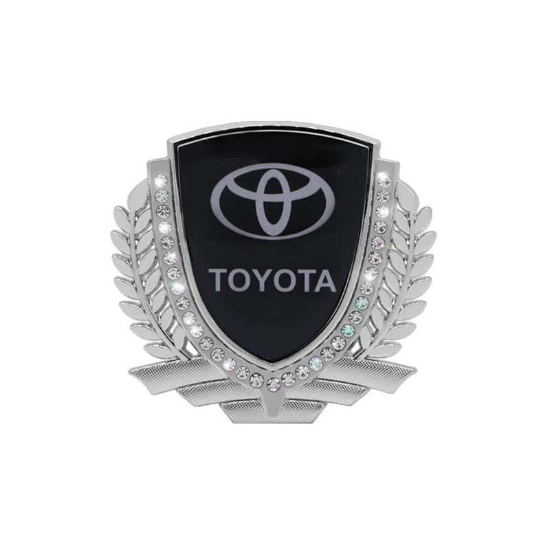 3D Wheat Ear Diamond Metal Creative Car Sticker