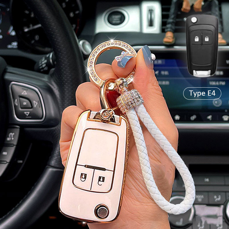 Chevrolet Car Key Case Rhinestones Keychain