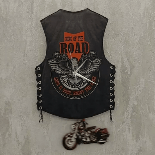 Harley Vest Wall Clock (gifts For Bikers)
