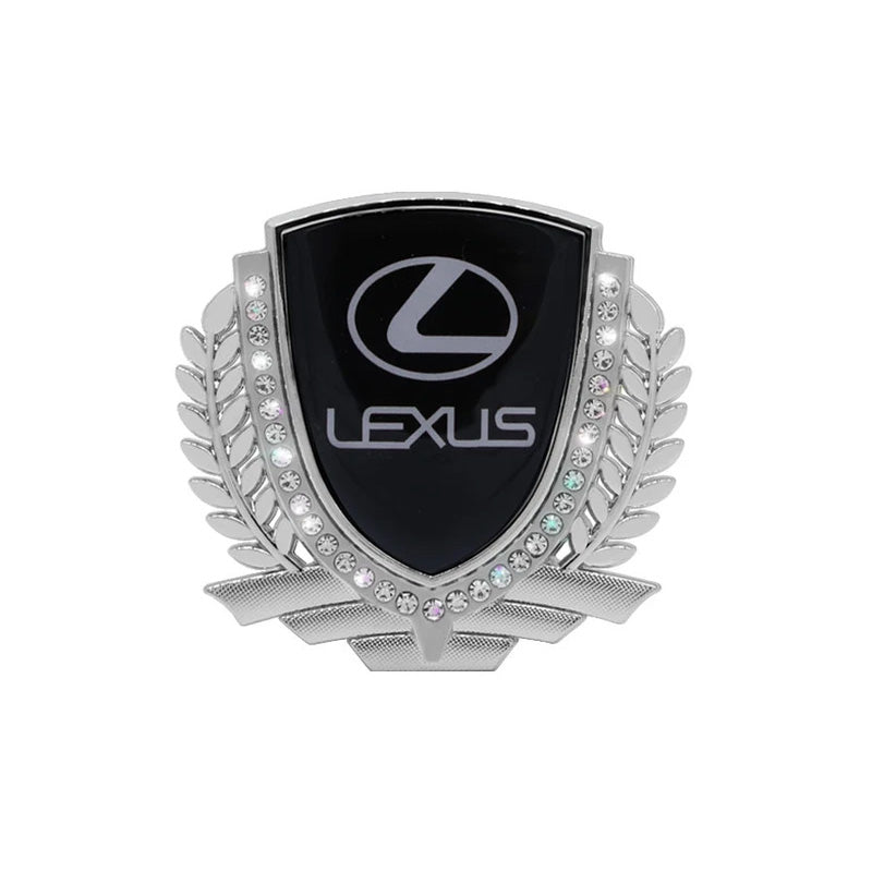 3D Wheat Ear Diamond Metal Creative Car Sticker