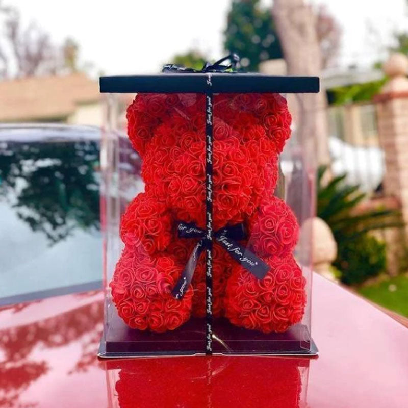 New Valentine's Day Gift Eternal Flower Rose Bear Creative Simulation PE Foam