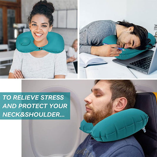 Press Type Inflatable U-shaped Pillow