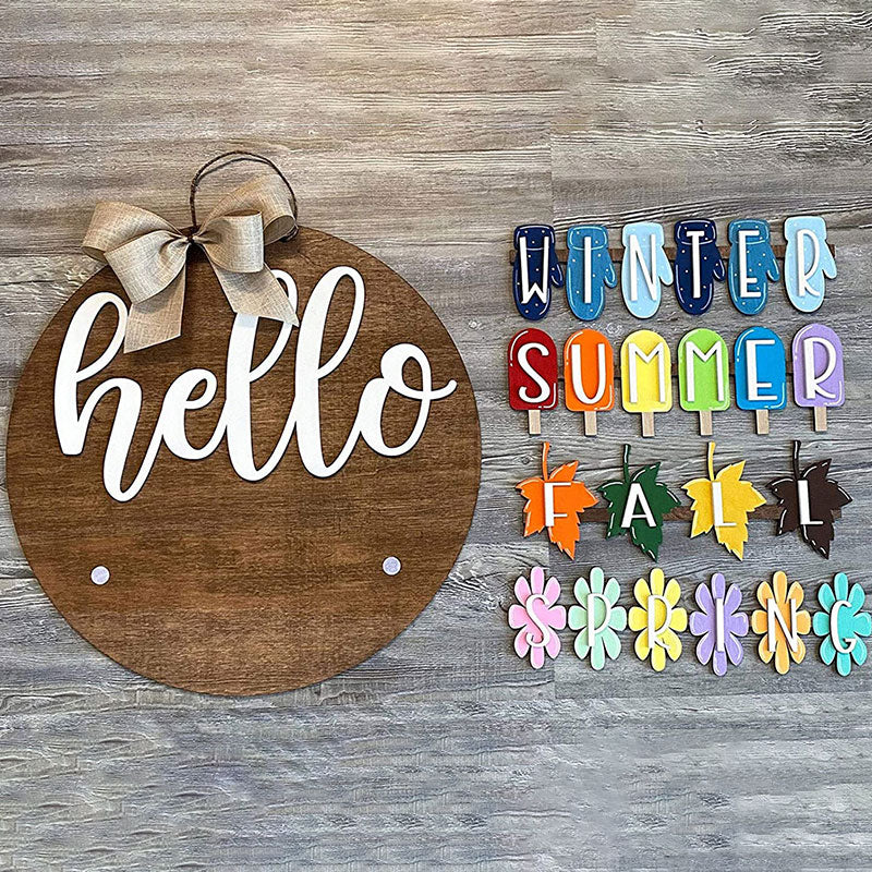 Welcome Sign in Front for Door