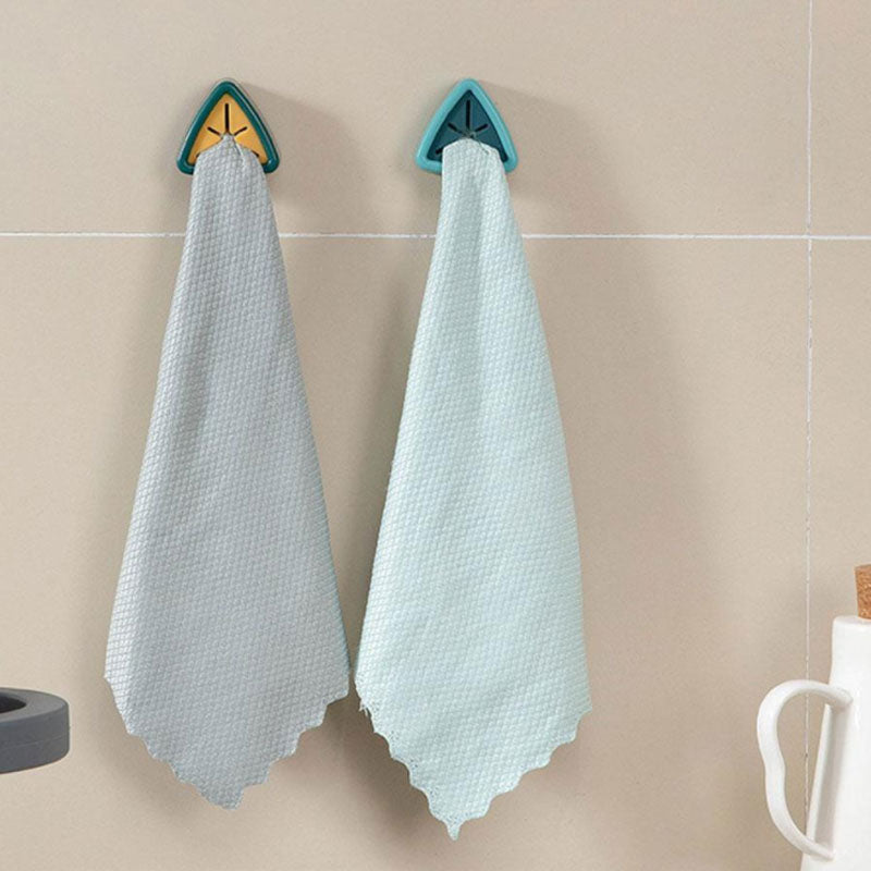 Creative Kitchen Towel Rack Free Punch Storage Hook