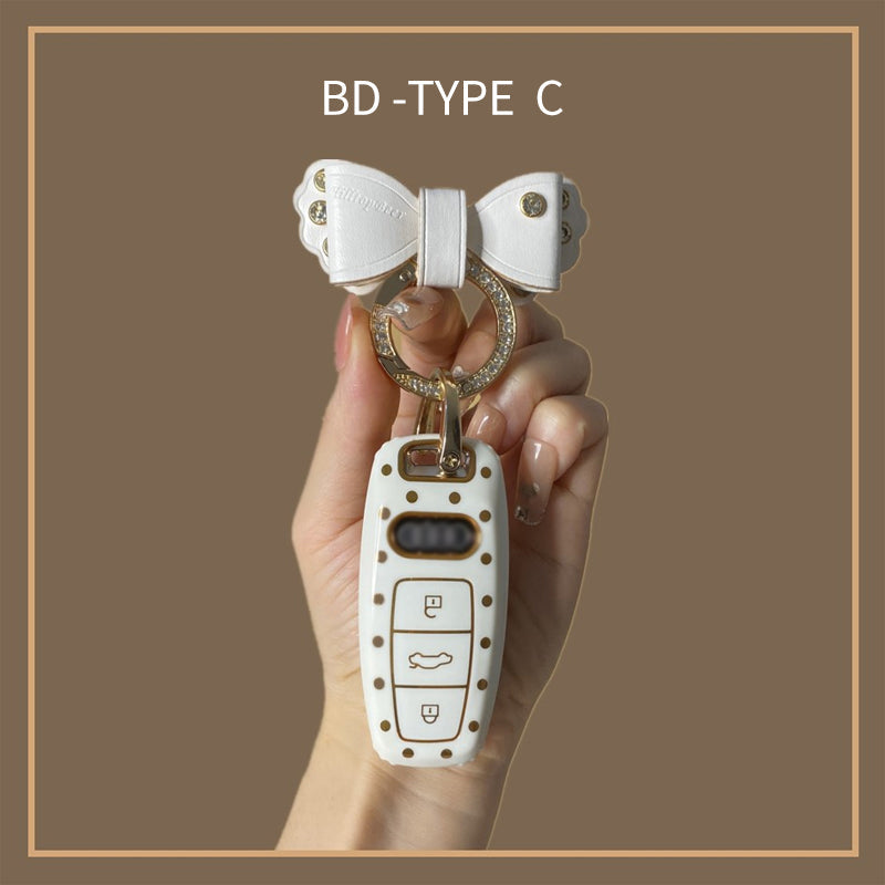 Suitable for Audi Polka Dot Key Case