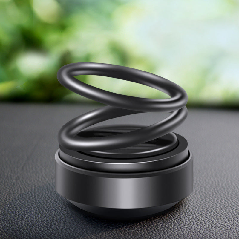 360°Double Ring Rotating Solar Power Car Aroma