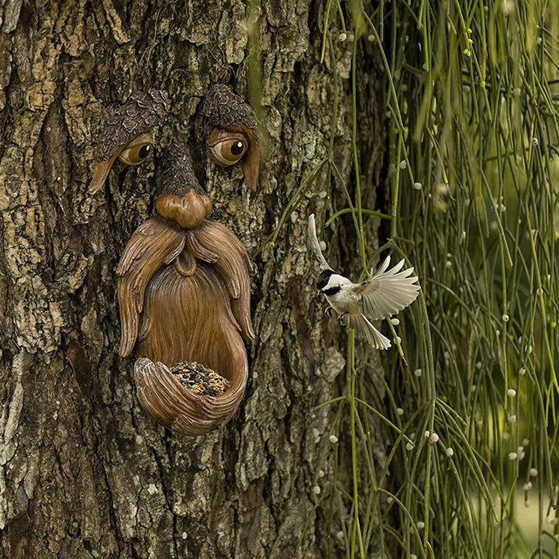 Tree Faces Bird Feeders Garden Decoration