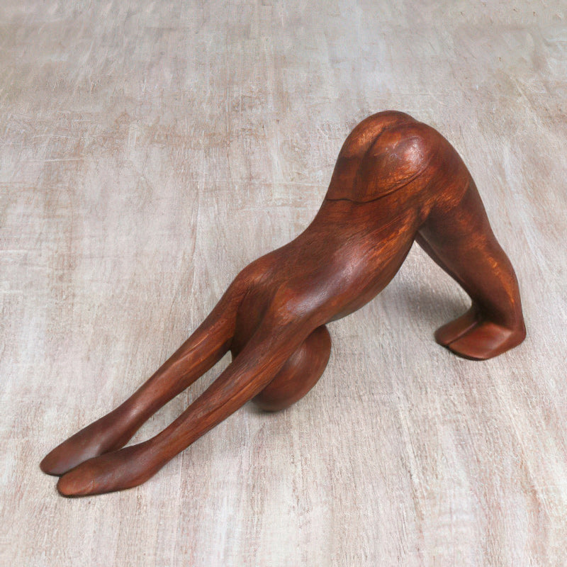Yoga Pose Wood Carving Wood Sculpture Gifts