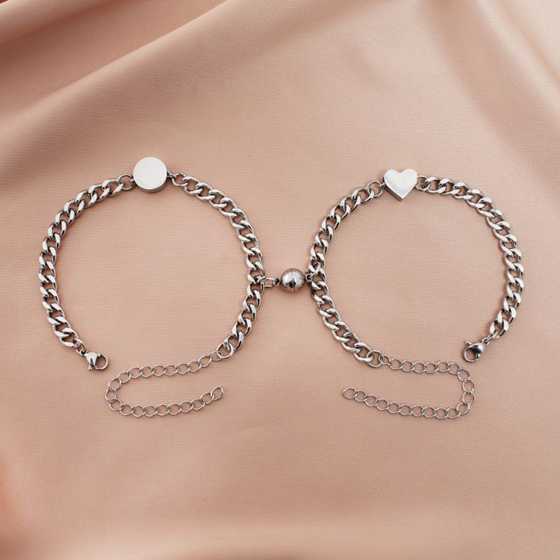 Cuban Chain Couple Bracelet (1 Pair)