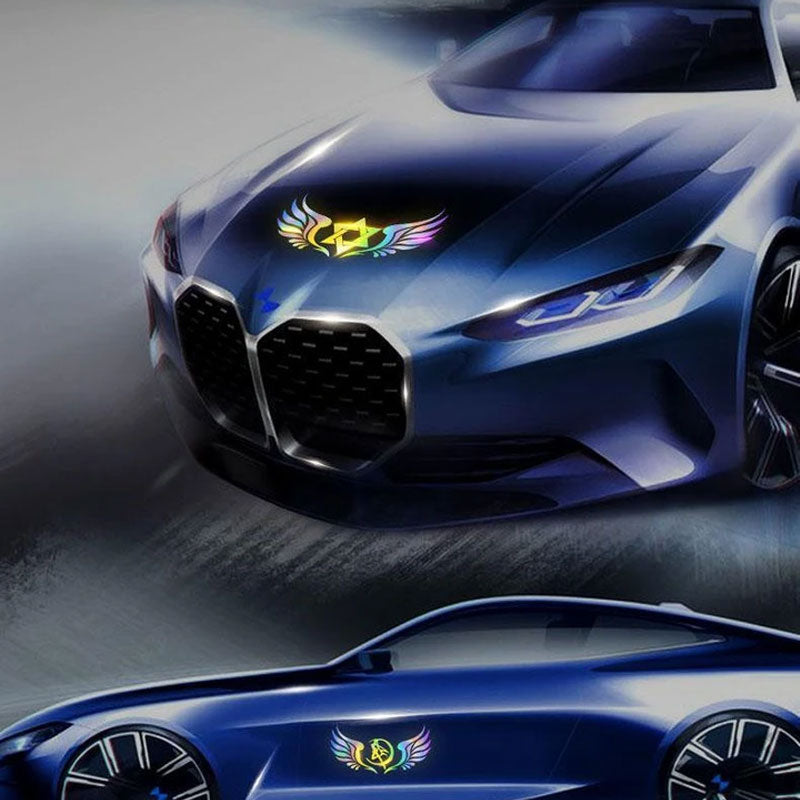 3D Angel Wings Colorful Laser Car Sticker（2PCS）