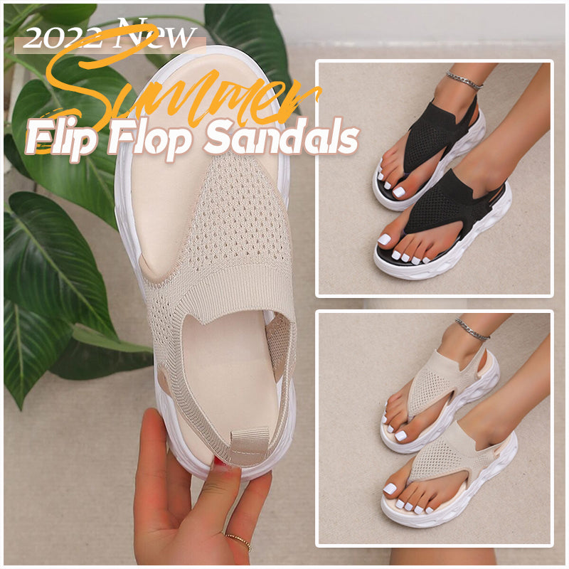 2022 Summer New Large Size Solid Color Flip Flop Sandals