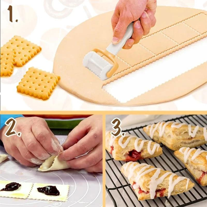 3Pcs/Set Rolling Angel Biscuit Ravioli Cutter