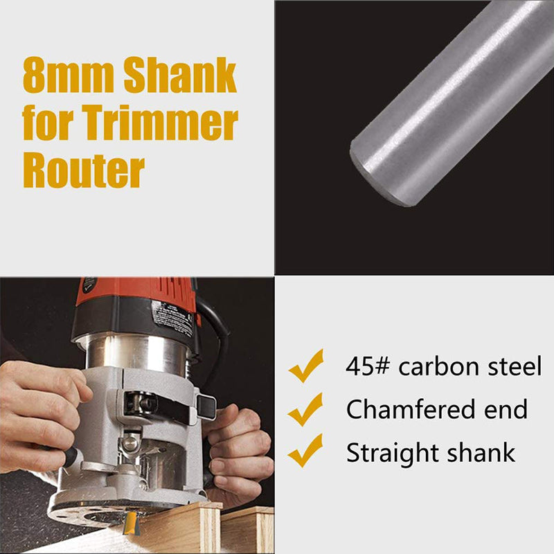 8mm Dovetail Router Bits Set (5pcs)