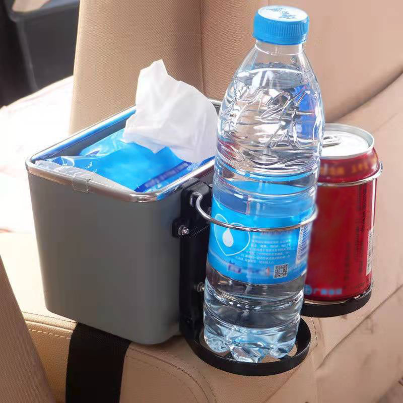 Multifunctional Car Armrest Storage Box Water Cup Holder