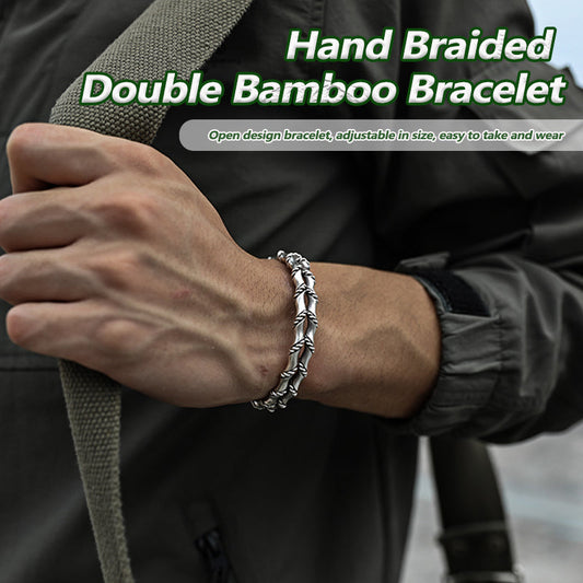 Hand Braided Double Bamboo Bracelet