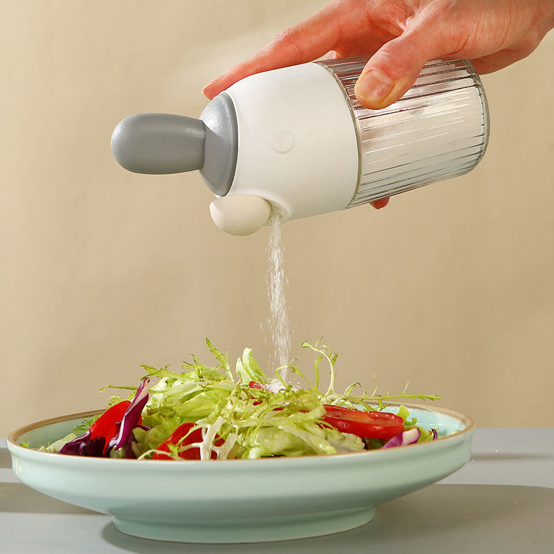 Spoon lid integrated Seasoning jar 280ml Beak Salt Jar Oil Brush Honey Stick