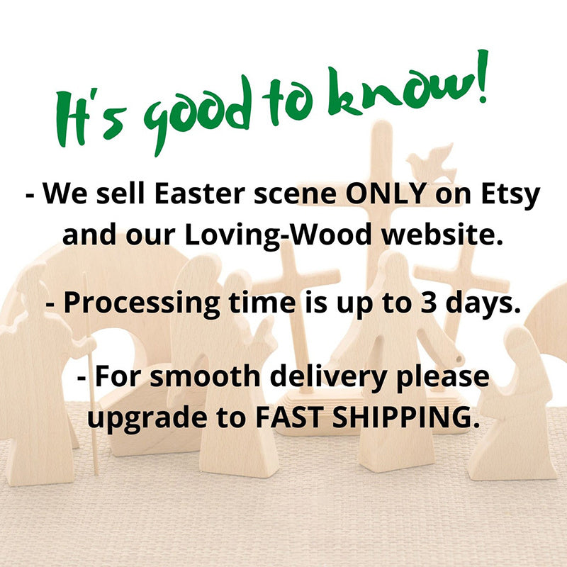 Easter Scene Wooden Decoration