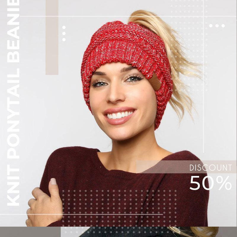 Knit Ponytail Beanie