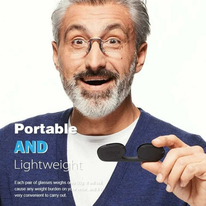 Portable Mini Nose Clip Reading Glasses