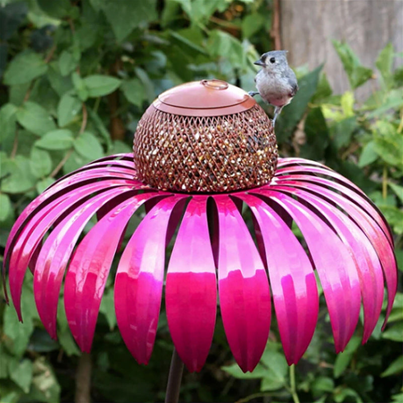 Outdoor Cone Flower Bird Feeder