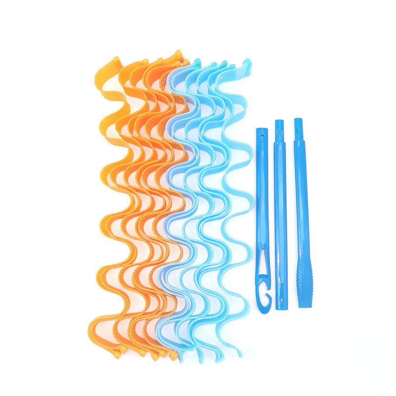 Spiral Curling No Heat Curling Iron With Hair Hook (24 Pcs)