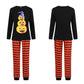 Halloween Pumpkin Top and Stripe Pants Family Matching Pajamas Sets