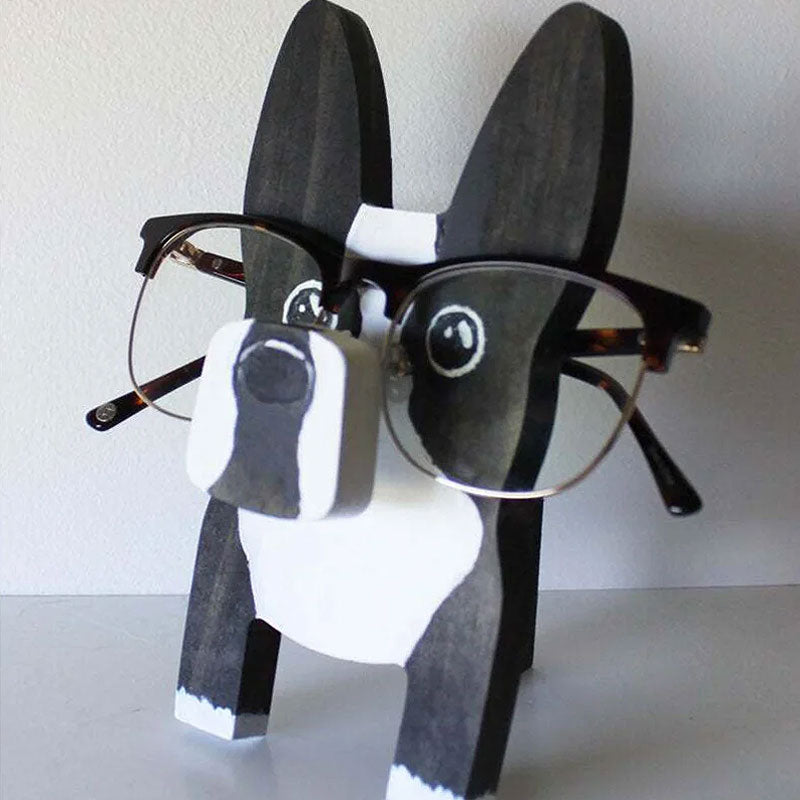 Soso-Handmade Boston Terrier Glasses Stand Art Gift