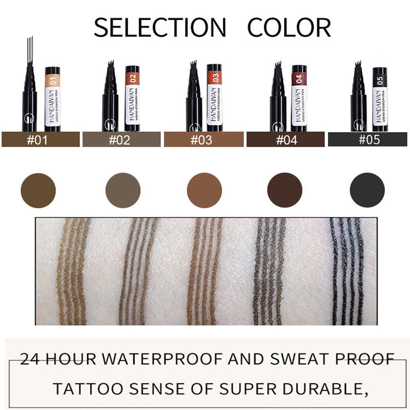 Four Forked Eyebrow Pencils