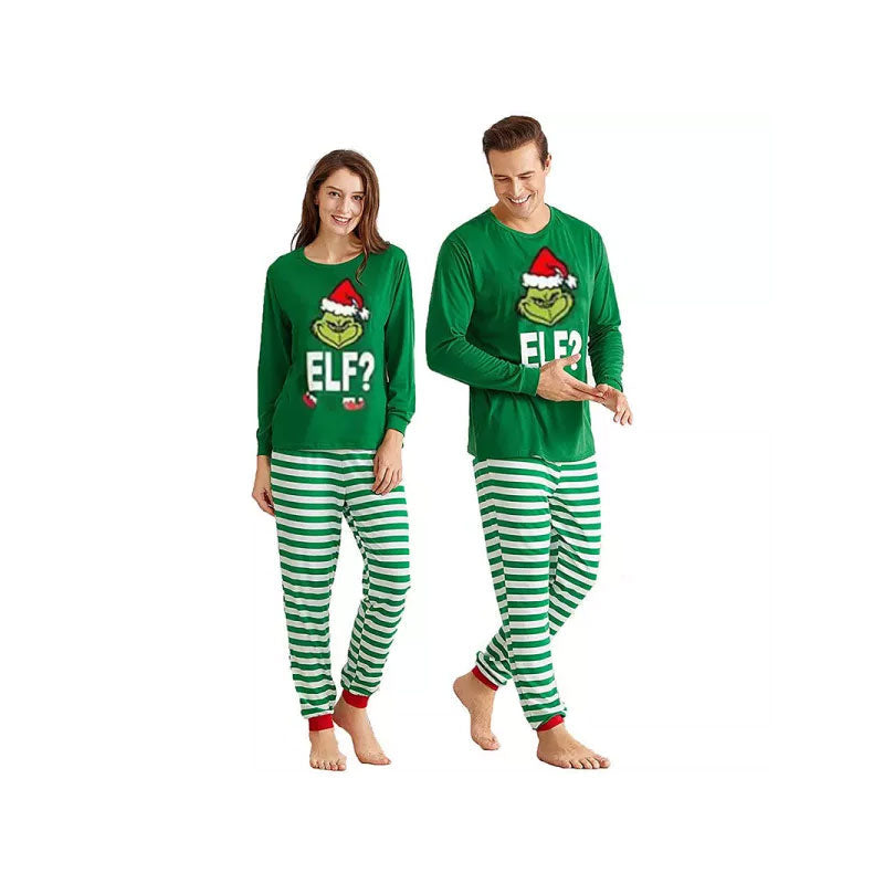 Christmas Family Green Elf Pajama Set