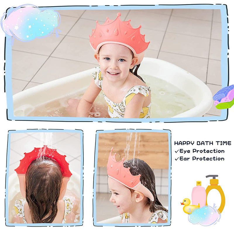 Adjustable Baby Shower Cap Crown Shape
