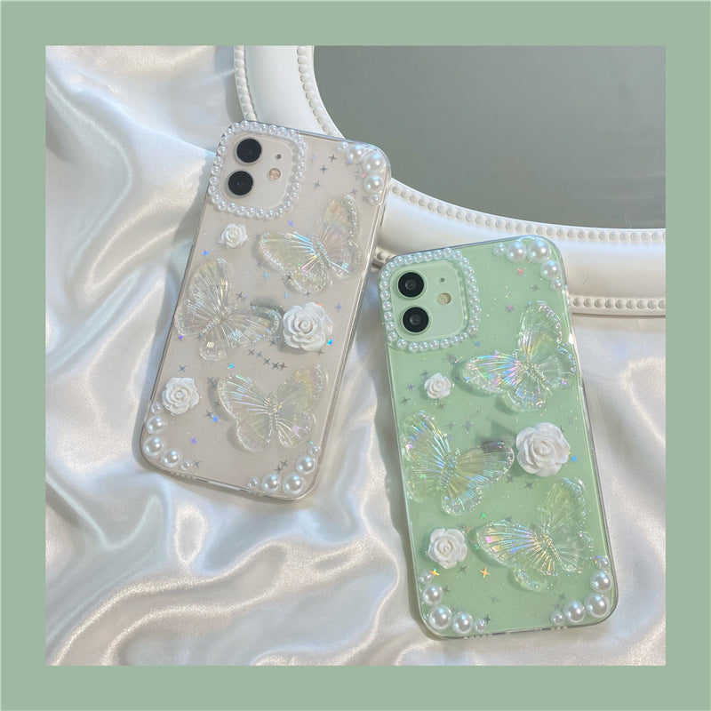 3D Pearl Butterfly Phone Case