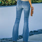 Vintage Button Fly High Waist Flare Leg Jeans
