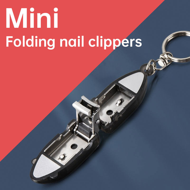 Mini Foldable Nail Cutter with Key Ring