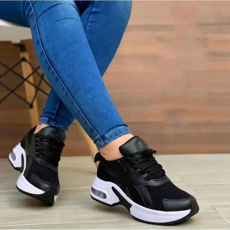 50% OFF TODAY ONLY - Women's Platform Sneakers Lace Up With Colors