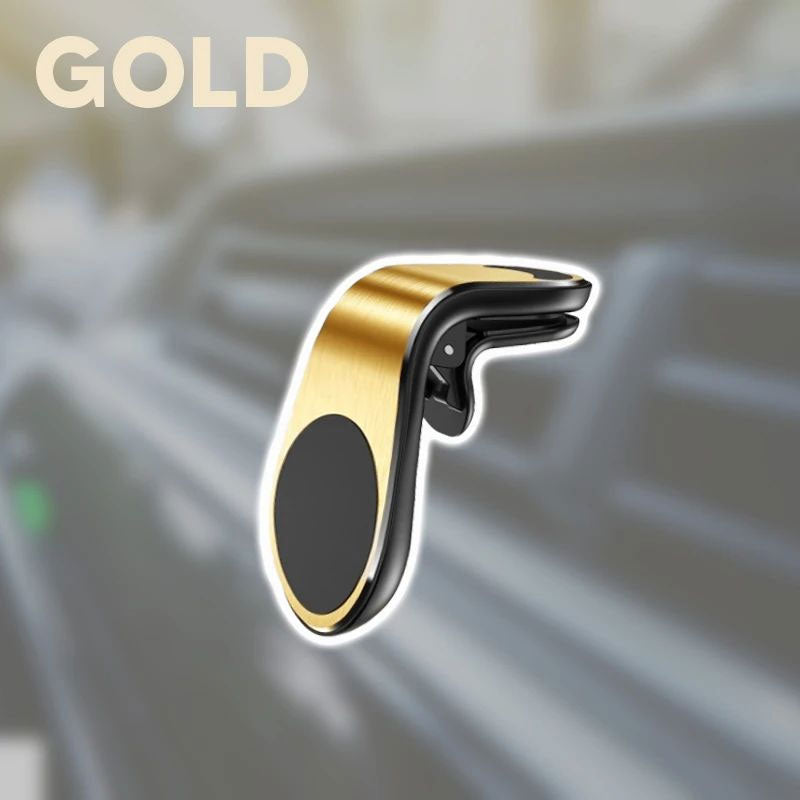 Universal 360 Degrees Rotation L-Shape Magnetic Car Phone Holder