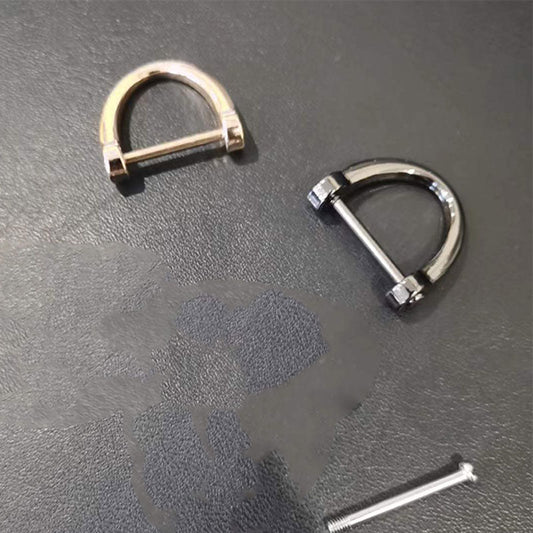 19mm D Type Horseshoe Button Keychain Accessories