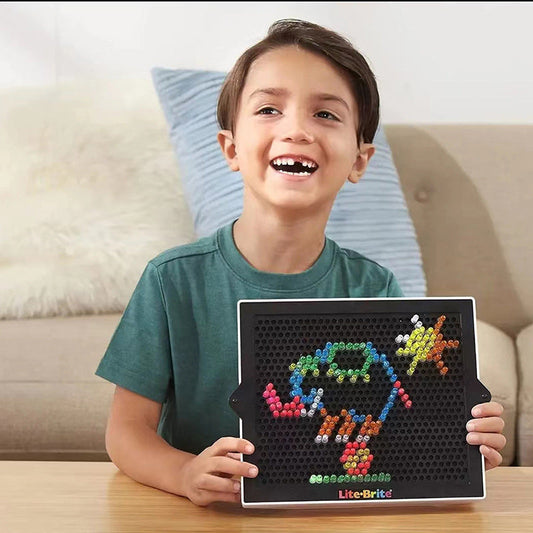 Mushroom Peg Puzzle With Lamp Beads