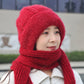 Women's Snow Cap With Hat And Scarf