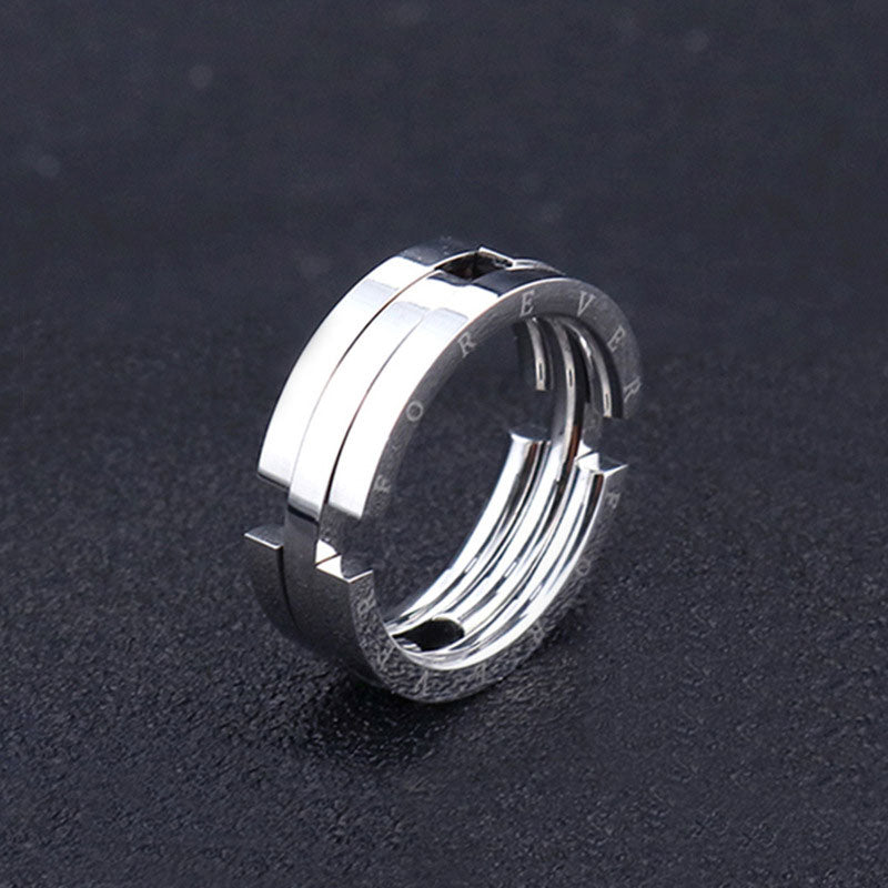 Folbom-Titanium Steel Ring Deformed Stainless Steel Ring