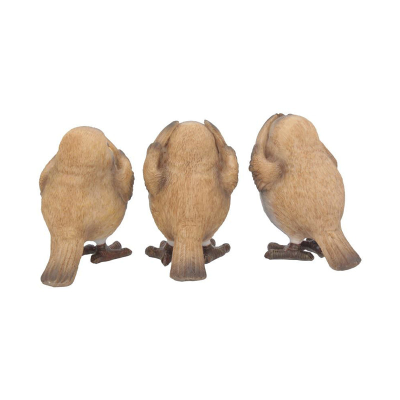 Three Wise Robin Figurines