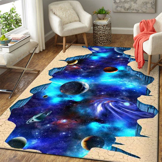 3D Optical Illusion Carpet- Space Landscape