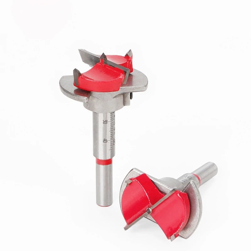 Hinge Hole Opener Woodworking Carbide Drill Bits Set Positioning Hole Saw Kit Adjustable