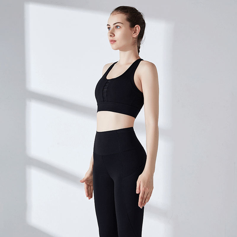 Mesh Stitching Breathable Sports Bra