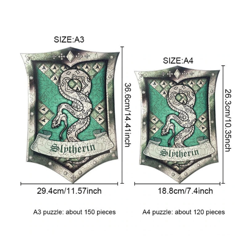 Harry potter-hogwarts badge-premium wooden jigsaw puzzle