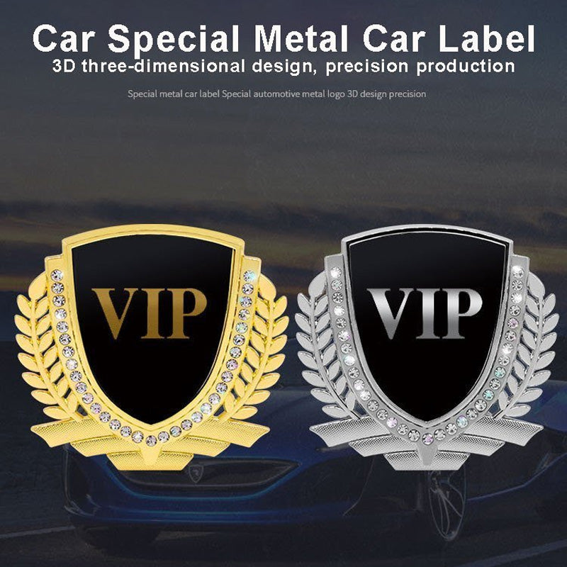 3D Wheat Ear Diamond Metal Creative Car Sticker