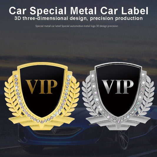3D Wheat Ear Diamond Metal Creative Car Sticker