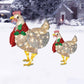 Christmas Pre-Sale Light-Up Chicken with Scarf Holiday Decoration