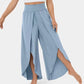 High Waisted Split Wide Leg Quick Dry Casual Pants