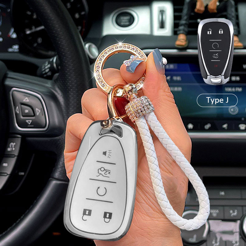 Chevrolet Car Key Case Rhinestones Keychain